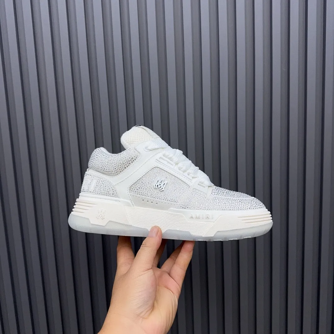 Men's men's shoes 💰800 AMIRI Amir Couple's new hot brick high street sneakers with bone sports shoes, toe-layer cowhide upper, upper side bones, purely hand-stitched, with good three-dimensional effect, customized metal LOGO, code number 35-44 (45, 46 customized)